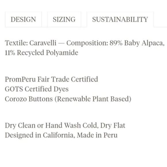 OZMA Sz M/L Sloan Duster Bark Open Front Cardigan Sweater Alpaca Thick - Picture 12 of 12